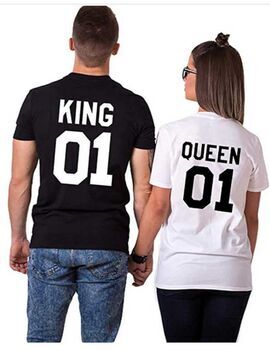 Μπλούζα T-shirt King and Queen(η τιμή είναι και για τα δύο μπλουζάκια)
