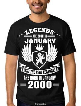 Μπλούζα T-shirt με στάμπα Legends are born in January