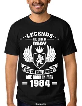 Μπλούζα T-shirt με στάμπα Legends are born in May