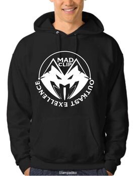 Μπλούζα φούτερ με κουκούλα με στάμπα Rap Mad Clip