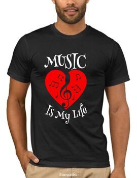 Μπλούζα με στάμπα Music is my life