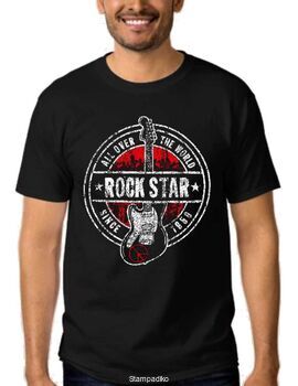 Μπλουζάκι,φούτερ κουκούλα & φούτερ χωρίς κουκούλα με στάμπα Music t-shirt Rock Star