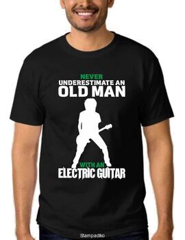 Μπλουζάκι,φούτερ κουκούλα & φούτερ χωρίς κουκούλα με στάμπα Old Man Electric Guitar