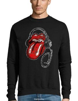 Μπλούζα Φούτερ με στάμπα Rolling Stones Headphones