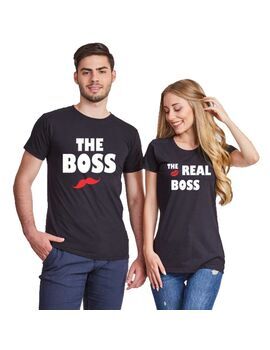 Μπλούζες για ζευγάρια The Boss The Real Boss Kiss