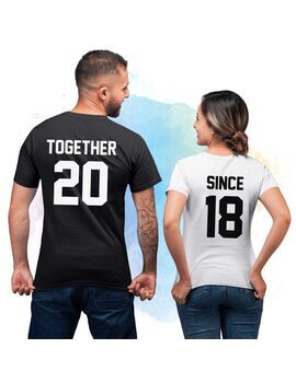 Μπλουζάκια με στάμπα Together Since Shirts, Matching Tees, Couple Shirt Set
