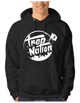 Μπλούζα φούτερ με κουκούλα με στάμπα Hip Hop Trap Nation