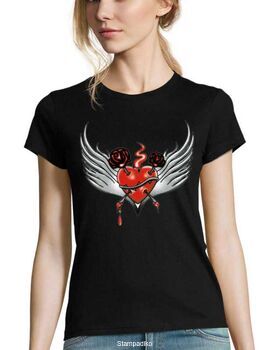Μπλούζα t-shirt Woman Feather Heart