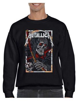 Μπλούζα Φούτερ με στάμπα Metallica Death Reaper