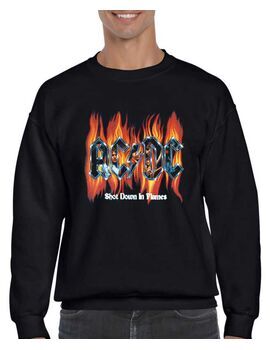 Μπλούζα Φούτερ με στάμπα AC/DC Shot Down in Flames