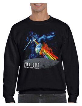 Μπλούζα Φούτερ με στάμπα Pink Floyd Rainbow Attack Dark Side of the Moon Psychedelic Music