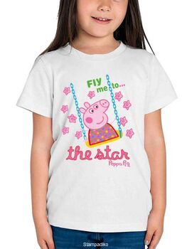 Παιδικό μπλουζάκι με στάμπα Peppa Pig Fly me to...the star