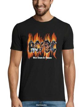 Rock t-shirt με στάμπα AC/DC Shot Down in Flames