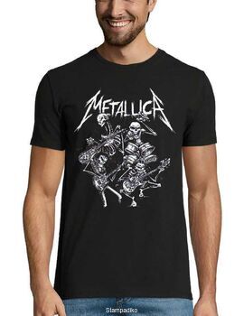 Heavy metal t-shirt με στάμπα Metallica Live Wire