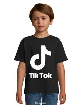 Μπλουζάκι με στάμπα Tik Tok