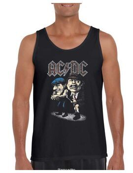 Αμάνικο μπλουζάκι Tank Top ACDC Cartoon Angus Young Brian Johnson