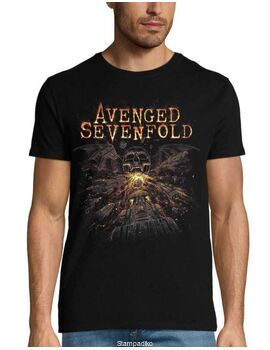 Heavy Metal μπλούζα με στάμπα Avenged Sevenfold Fire Breathing Deathbat