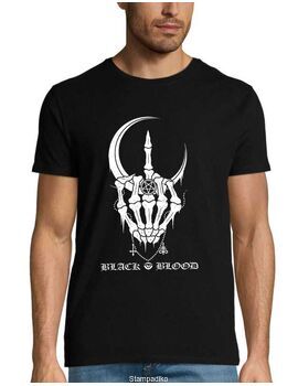 Heavy Metal μπλούζα με στάμπα Black Blood Metal Band