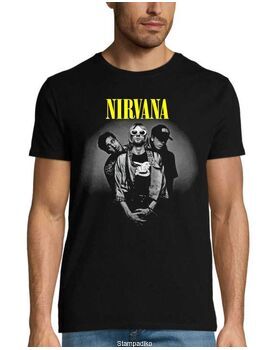 Rock μπλούζα με στάμπα Nirvana Lineup Grunge Band T-Shirt