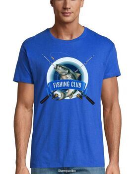 Μπλούζα t-shirt με στάμπα ψαρέματος Fishing Club