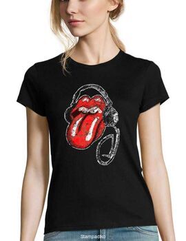 Γυναικείο Rock μπλουζάκι με στάμπα Rolling Stones Headphones T Shirt