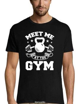 Mπλούζα με στάμπα Gym Fitness Meet me at the Gym T-shirt