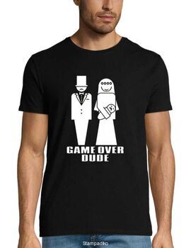 Μπλουζάκια Bachelor Party T-Shirt Game Over Dude