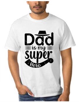 Mπλούζα με στάμπα Dad Is My Super Hero T Shirt