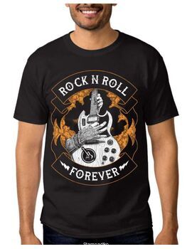 Μπλούζα t-shirt με στάμπα Guitar Rock & Roll Forever