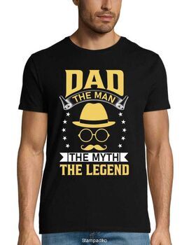 Μπλούζα με στάμπα για το μπαμπά Dad The man the myth the legend