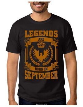 Mπλούζα με στάμπα γενεθλίων Legends are born in September