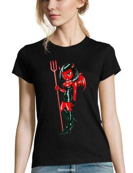 Γυναικείο μπλουζάκι με στάμπα Woman Devil