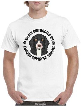 Mπλούζα με στάμπα  Easily Distracted By English Springer Spaniel Dog T-shirt