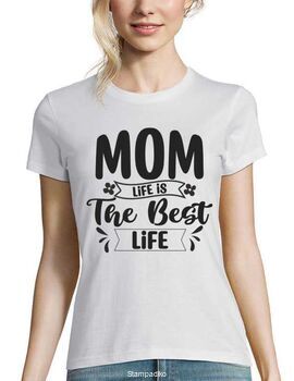 Mπλούζα με στάμπα για τη μαμά Mom Life is the Best Life