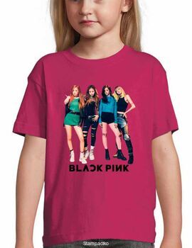 Mπλούζα με στάμπα Blackpink Girl group Band Pop Fuchsia