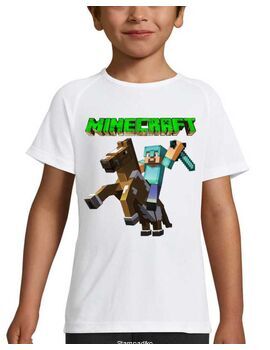 Μπλουζάκι με στάμπα Minecraft Story Mode Terraria Horse
