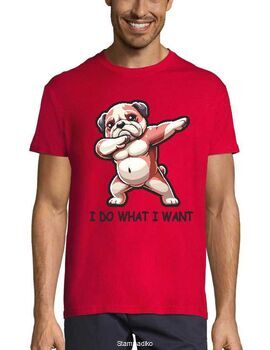 Mπλούζα με στάμπα  I do What i Want Bulldog Dog T-shirt