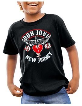 Παιδικό μπλουζάκι με στάμπα Bon Jovi New Jersey 1983 Tour