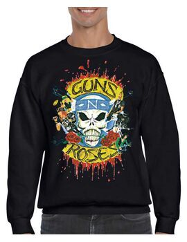 Μπλούζα Φούτερ με στάμπα Guns N' Roses Skull