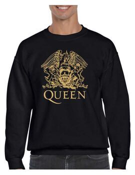 Μπλούζα Φούτερ με στάμπα Queen Golden Gradient Crest
