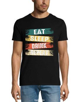 Μπλούζα με στάμπα  Eat Sleep Drink Repeat-T shirt