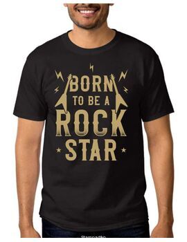 Μπλούζα t-shirt με στάμπα Born to be a rock star music tshirt