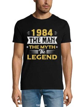 Mπλούζα με στάμπα γενεθλίων 1984 The Man The Myth The Legend T-shirt