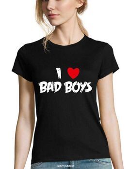 Γυναικείο μπλουζάκι με στάμπα I love Bad Boys T-shirt