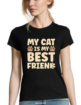 Mπλούζα με στάμπα  My Cat is My Best Friend T-shirt