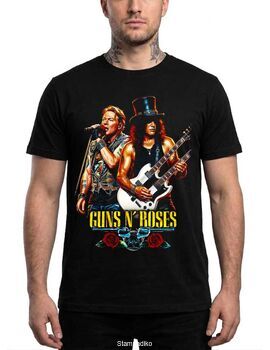 Μπλούζα με στάμπα Guns N' Roses Hard Rock - Axl & Slash Live Performance