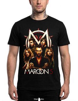 Μπλούζα με στάμπα Maroon 5 Pop Rock - Band Portrait Design