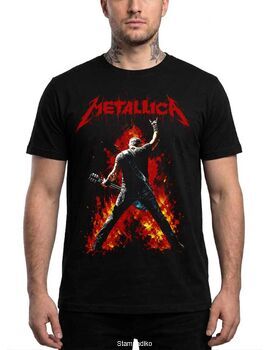 Μπλούζα με στάμπα Metallica Heavy Metal - James Hetfield Fire Design