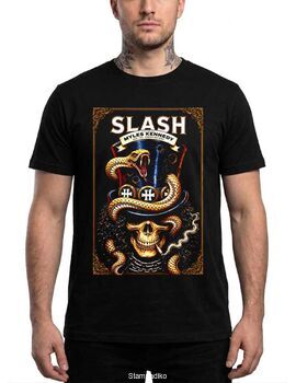 Μπλούζα με στάμπα Slash Hard Rock - Skull & Snake Design