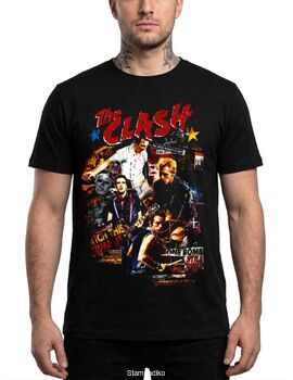 Μπλούζα με στάμπα The Clash Punk Rock - Vintage Collage Design